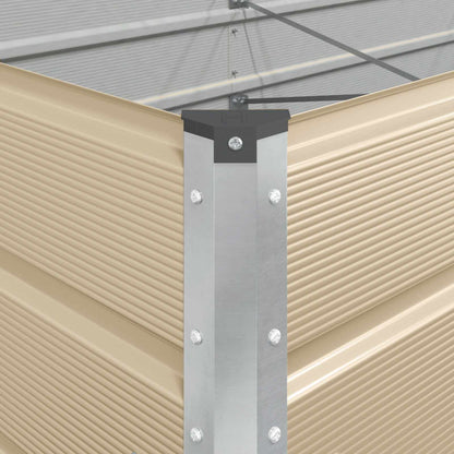 Planteringskärl Elfenben 195 x 100 x 45 cm Galvaniserat Stål