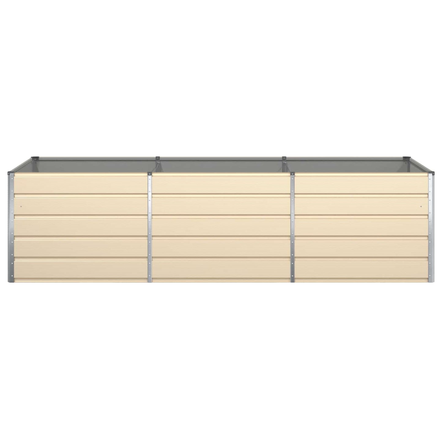 Planteringskärl Elfenben 195 x 100 x 45 cm Galvaniserat Stål