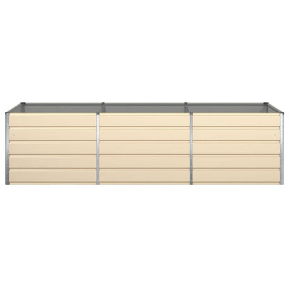 Planteringskärl Elfenben 195 x 100 x 45 cm Galvaniserat Stål