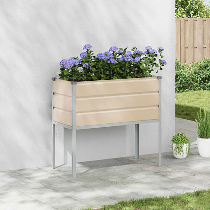Planteringskärl Elfenben 100 x 45 x 90 cm Galvaniserat Stål