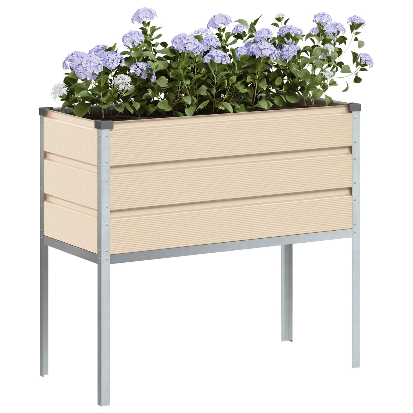 Planteringskärl Elfenben 100 x 45 x 90 cm Galvaniserat Stål