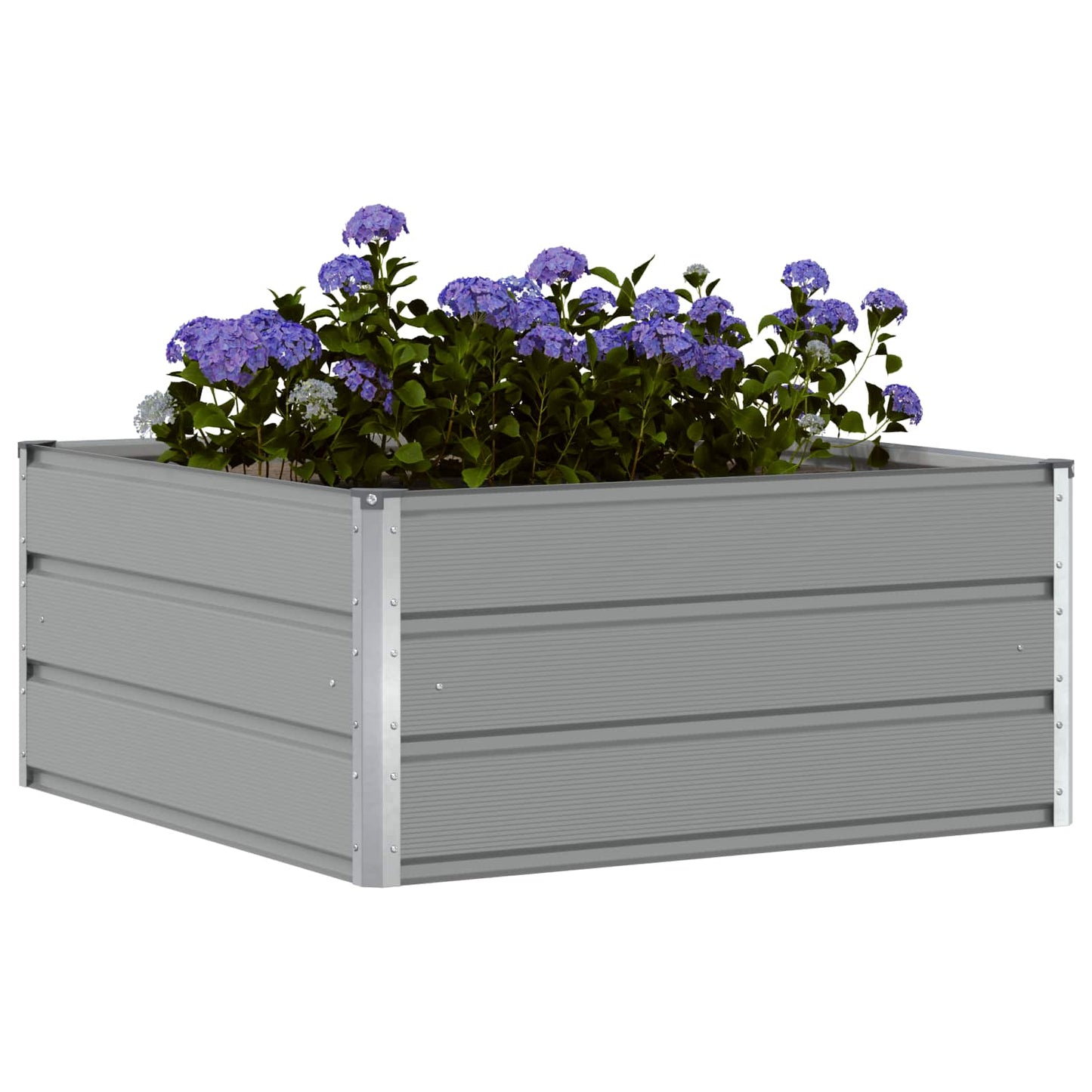 Planteringskärl Ljusgrå 100 x 100 x 45 cm Stål