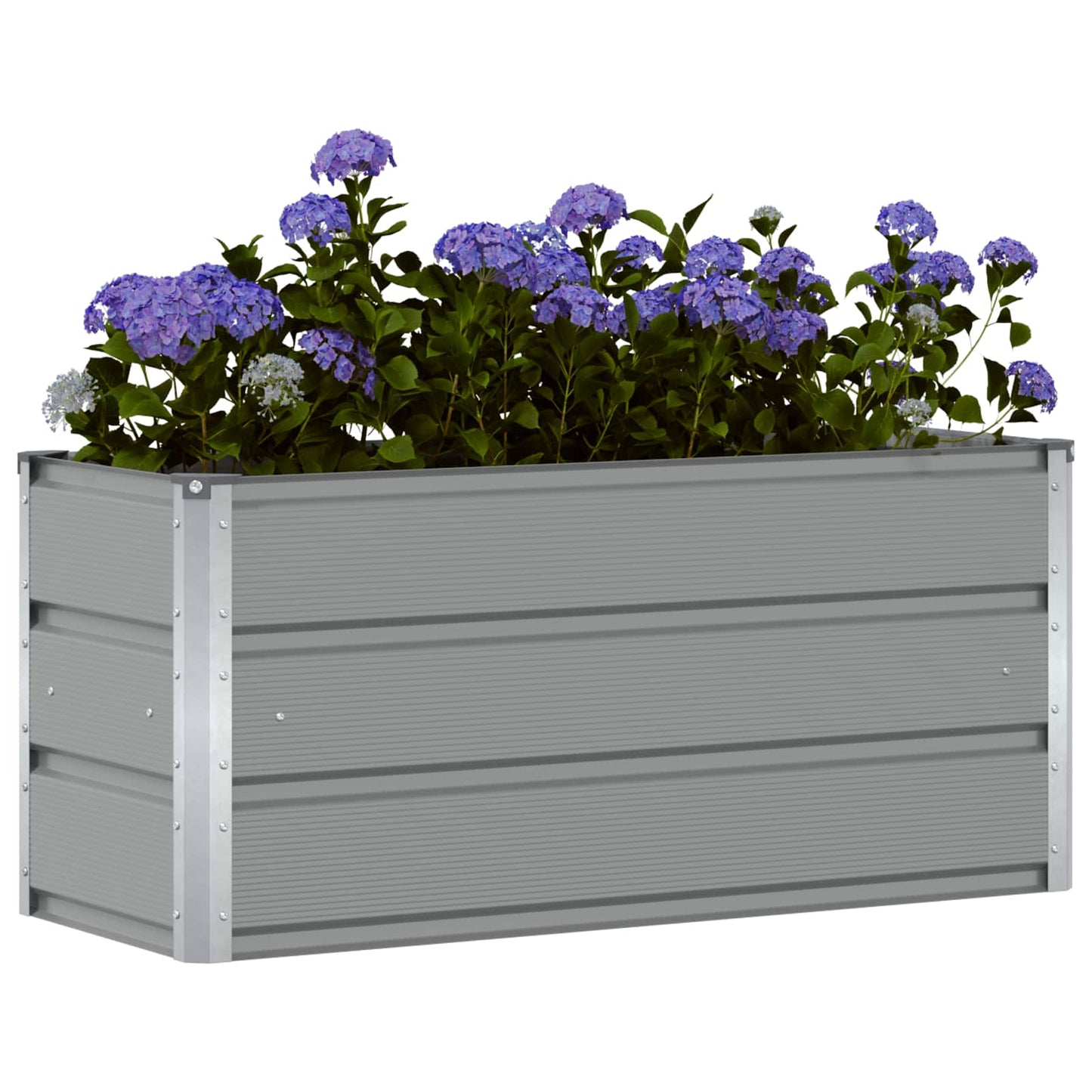 Planteringskärl Ljusgrå 100 x 40 x 45 cm Stål