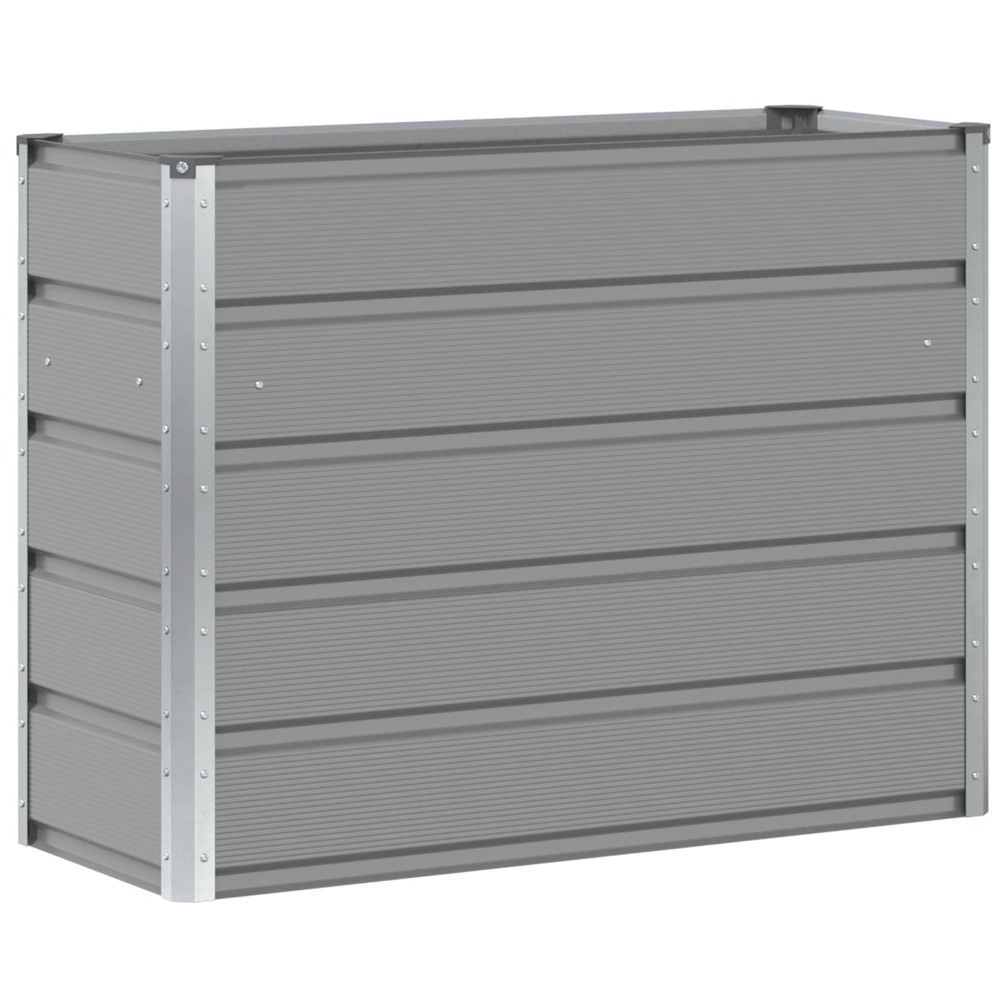 Planteringskärl Ljusgrå 100 x 40 x 75 cm Stål