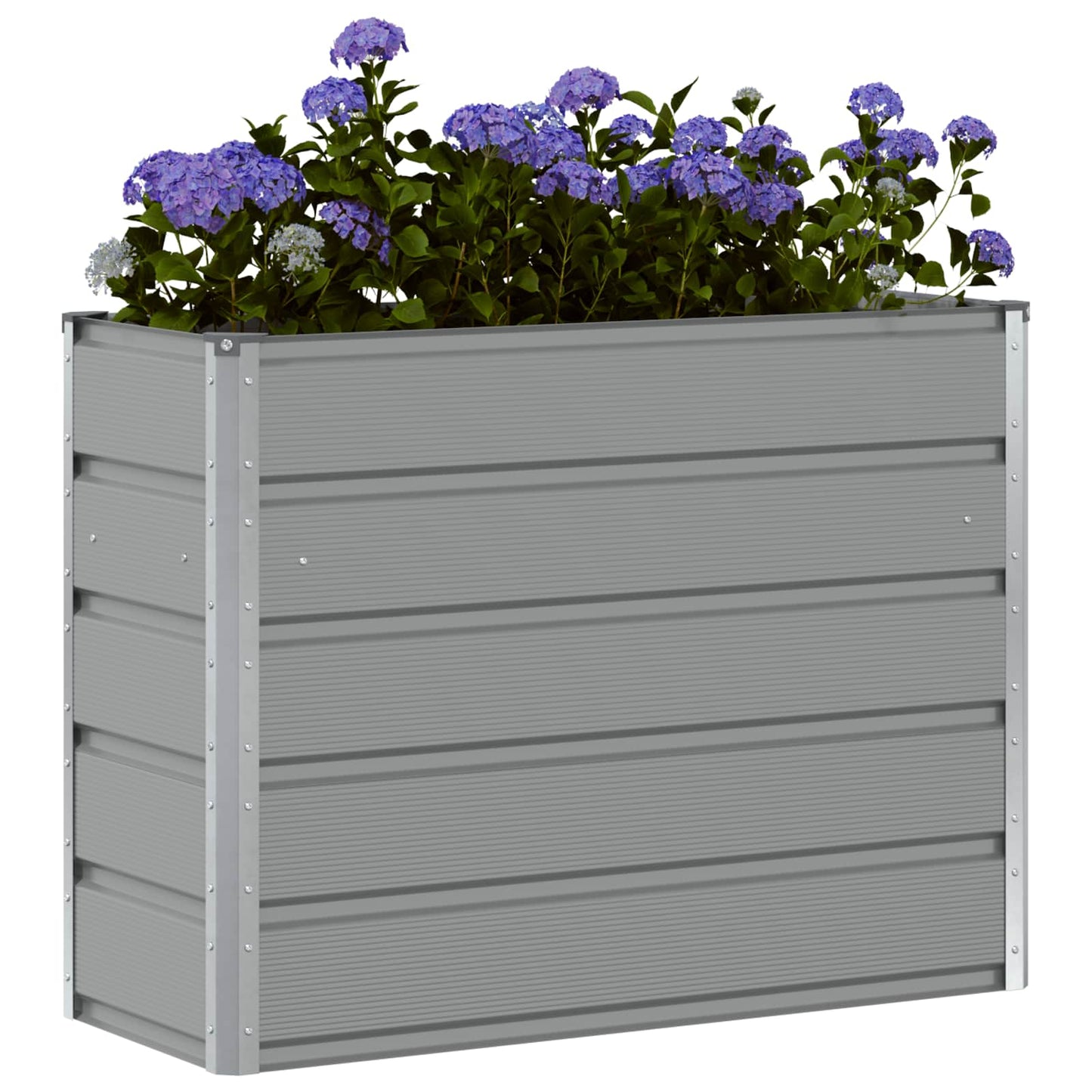 Planteringskärl Ljusgrå 100 x 40 x 75 cm Stål