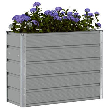 Planteringskärl Ljusgrå 100 x 40 x 75 cm Stål