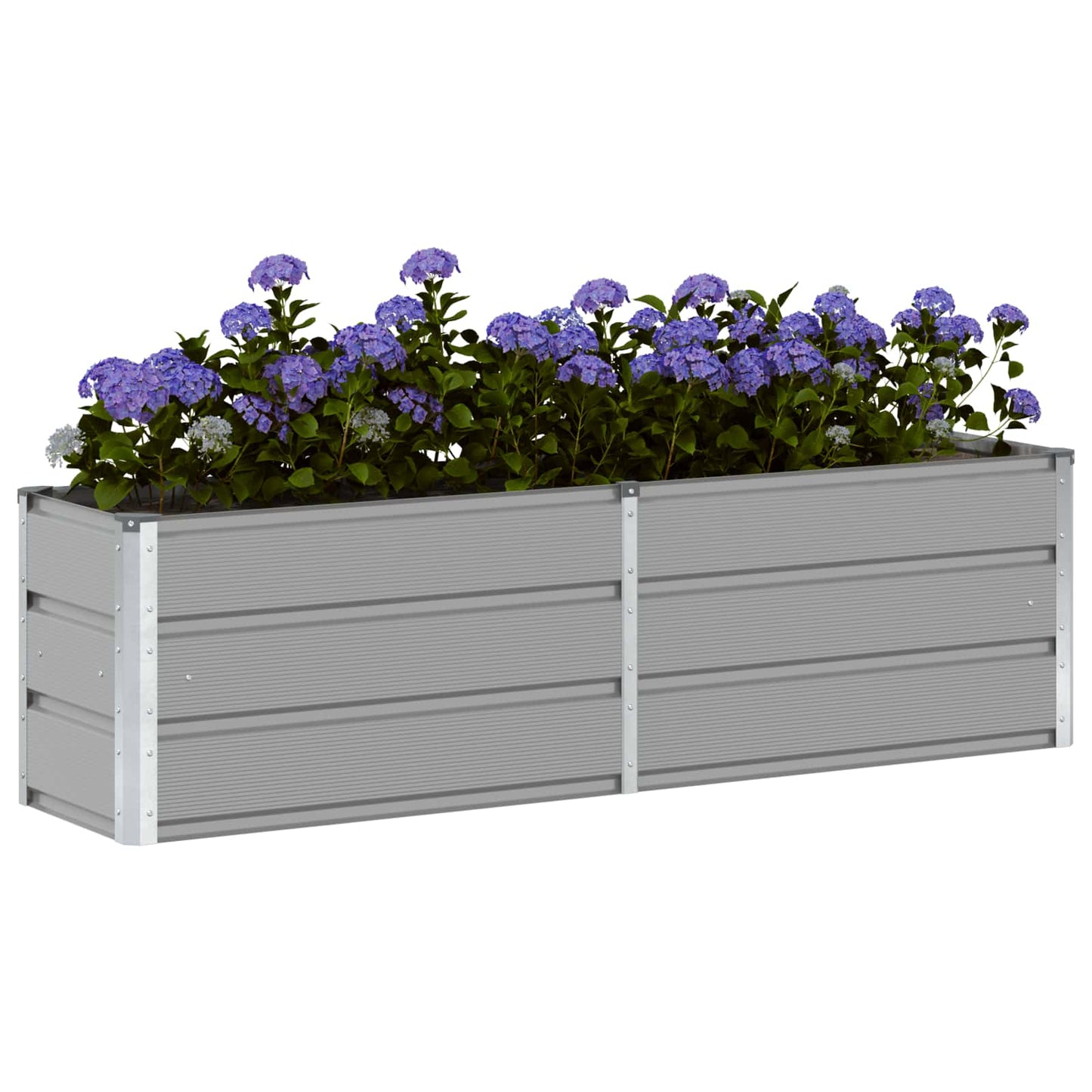 Planteringskärl Ljusgrå 160 x 40 x 45 cm Stål