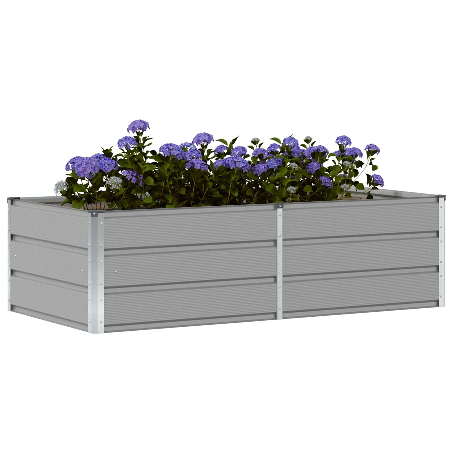 Planteringskärl Ljusgrå 160 x 80 x 45 cm Stål