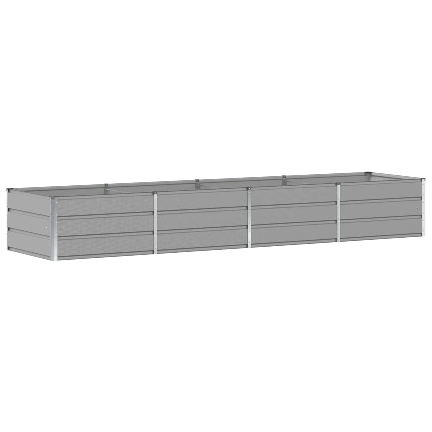 Planteringskärl Ljusgrå 320 x 80 x 45 cm Stål