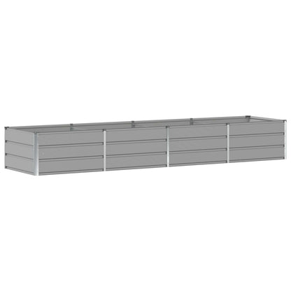 Planteringskärl Ljusgrå 320 x 80 x 45 cm Stål