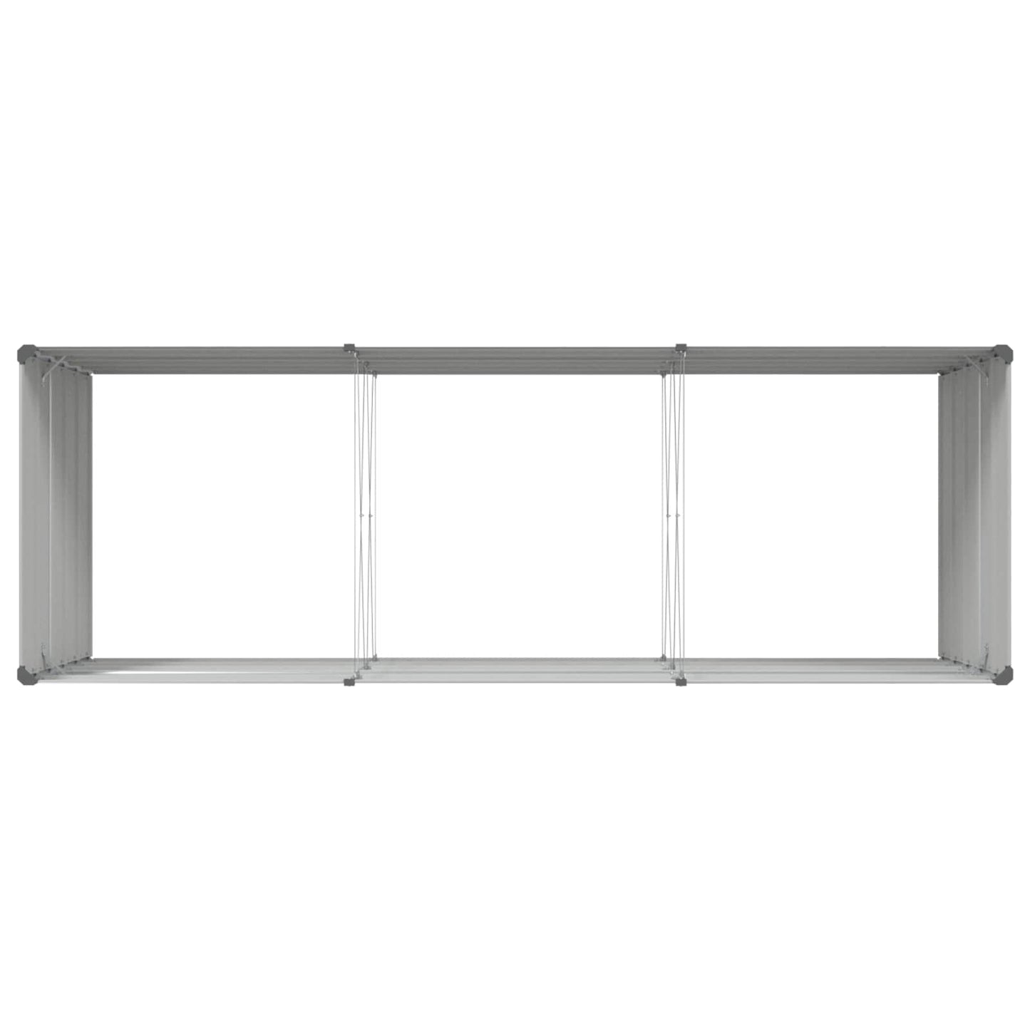 Planteringskärl Ljusgrå 290 x 100 x 75 cm Galvaniserat Stål