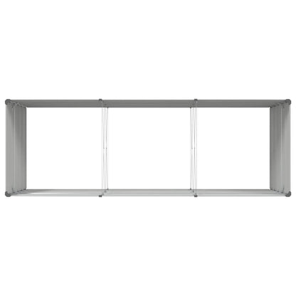 Planteringskärl Ljusgrå 290 x 100 x 75 cm Galvaniserat Stål
