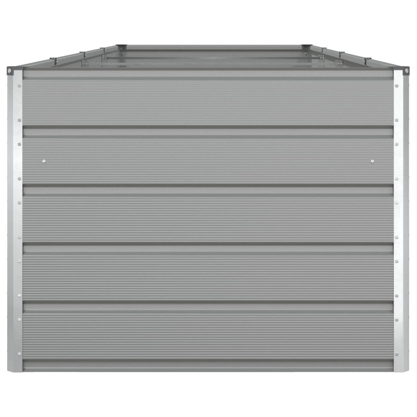 Planteringskärl Ljusgrå 385 x 100 x 75 cm Galvaniserat Stål