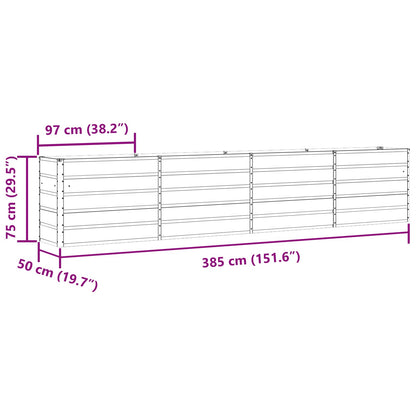 Planteringskärl Antracit 480 x 50 x 45 cm Galvaniserat Stål
