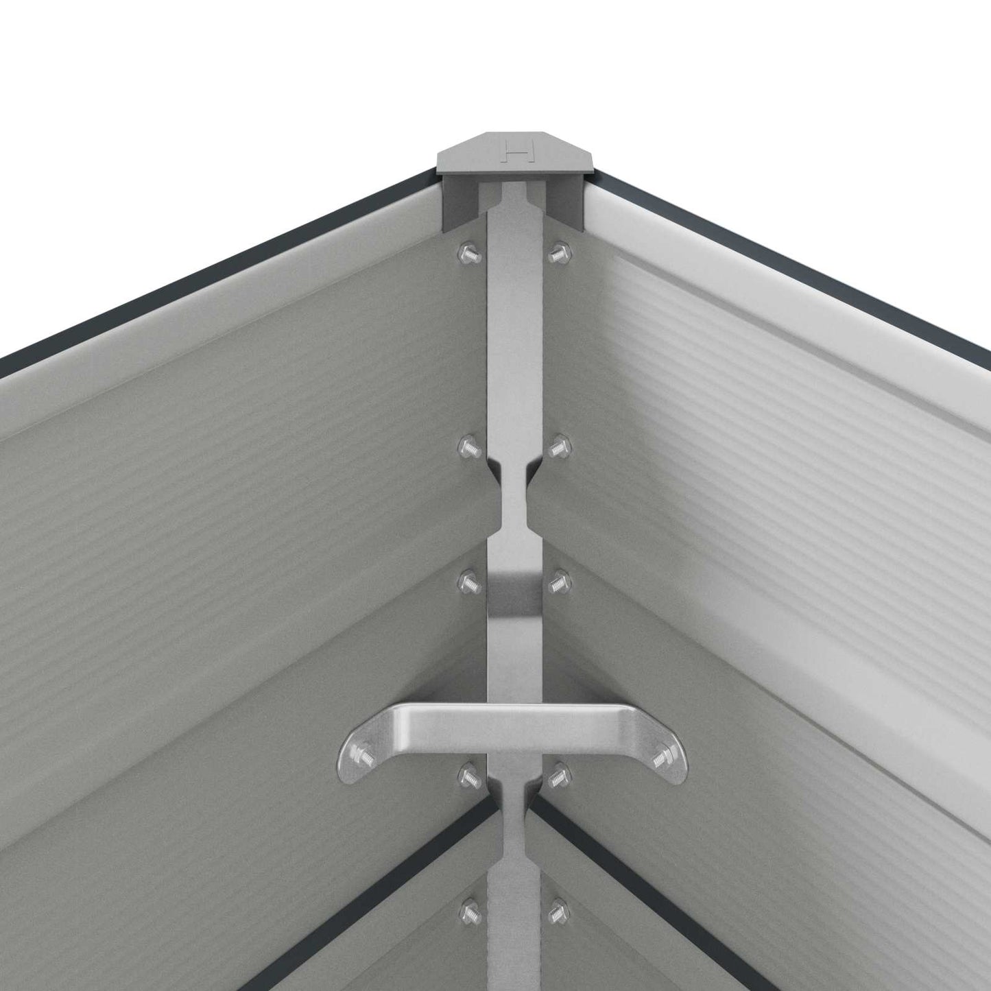 Planteringskärl Antracit 195 x 100 x 45 cm Galvaniserat Stål