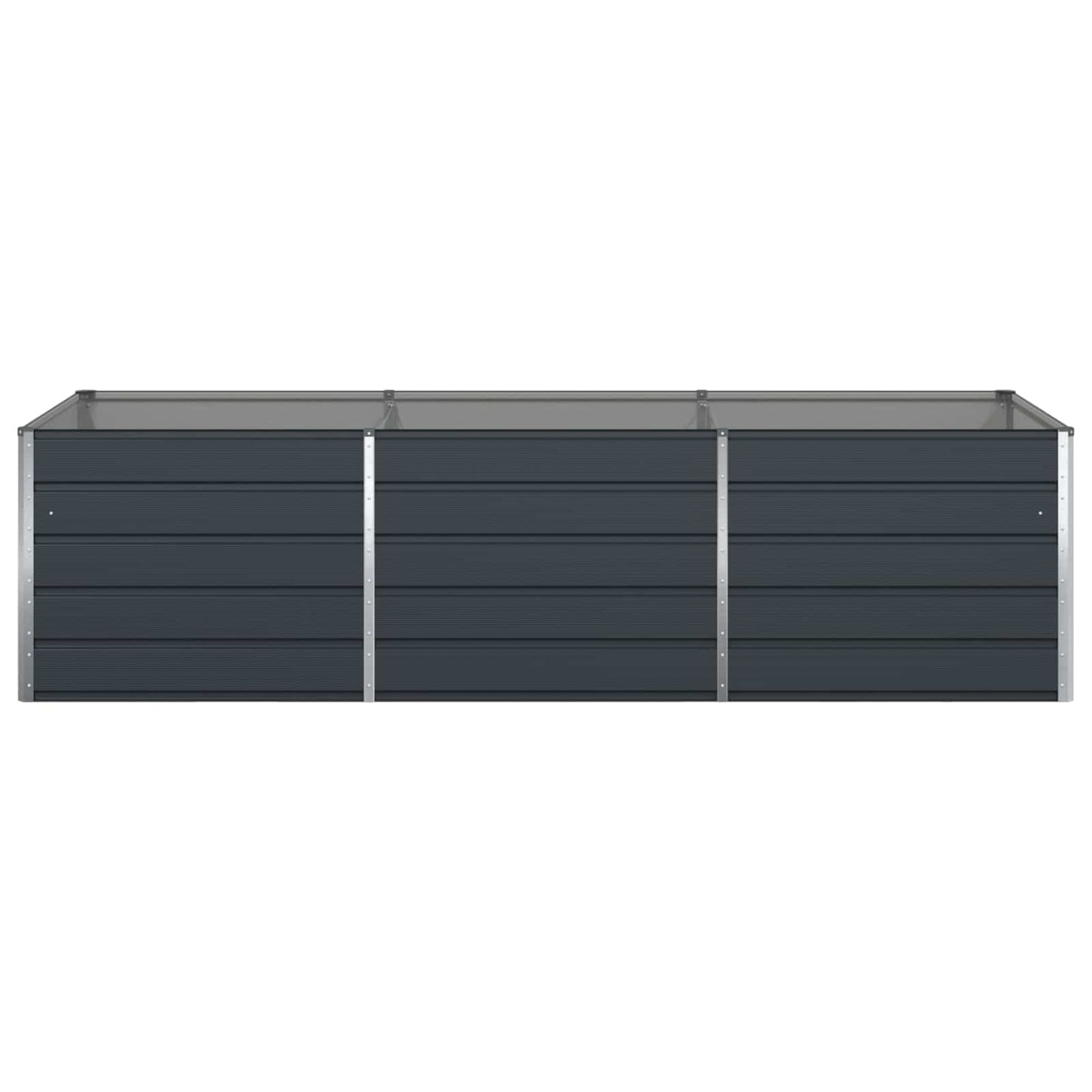 Planteringskärl Antracit 195 x 100 x 45 cm Galvaniserat Stål