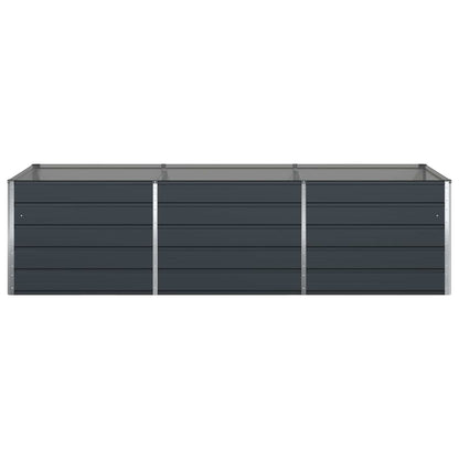 Planteringskärl Antracit 195 x 100 x 45 cm Galvaniserat Stål