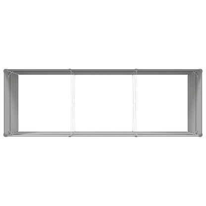 Planteringskärl Antracit 195 x 100 x 45 cm Galvaniserat Stål