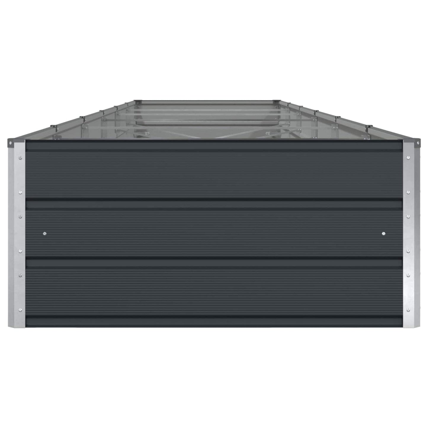 Planteringskärl Antracit 195 x 100 x 45 cm Galvaniserat Stål