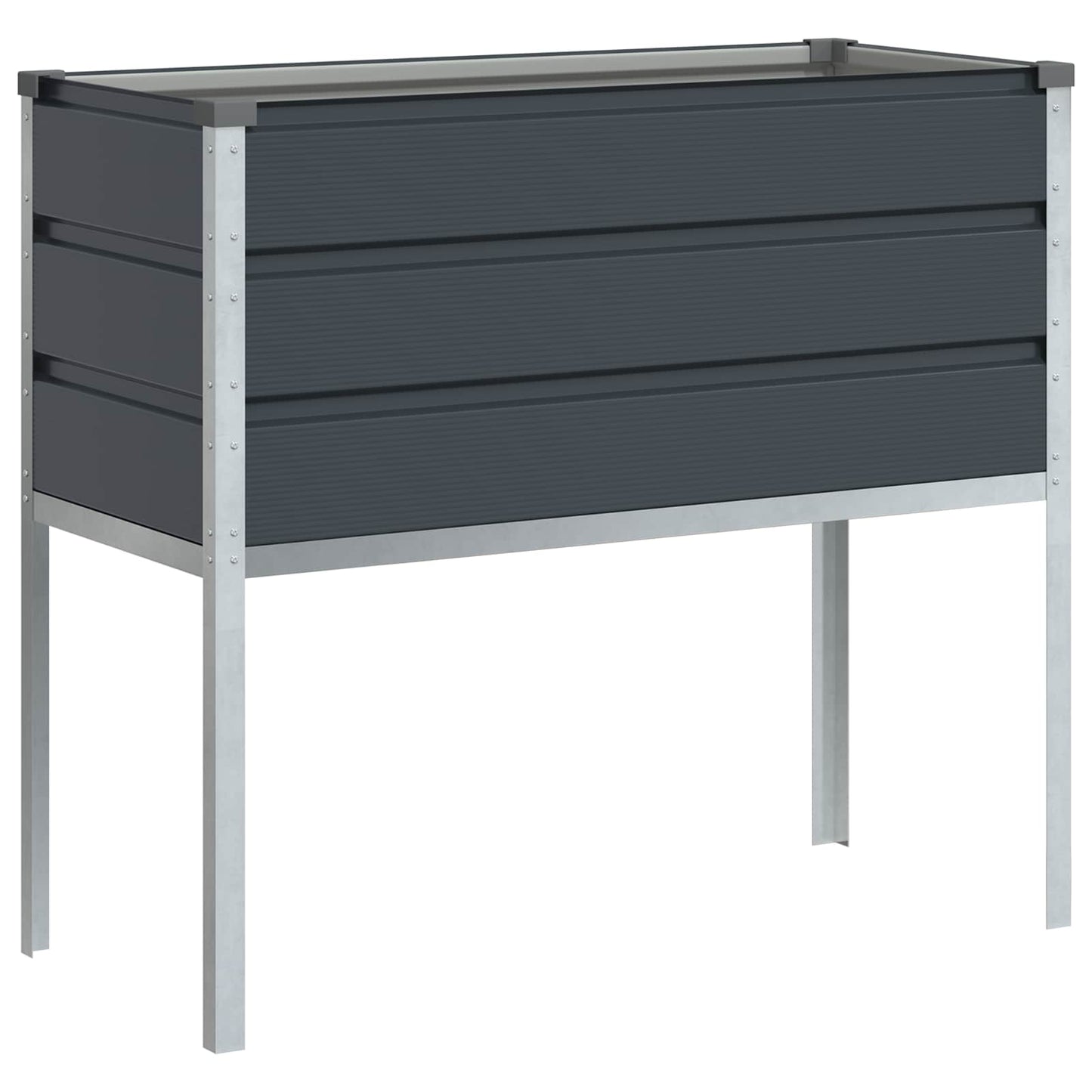 Planteringskärl Antracit 100 x 45 x 90 cm Galvaniserat Stål