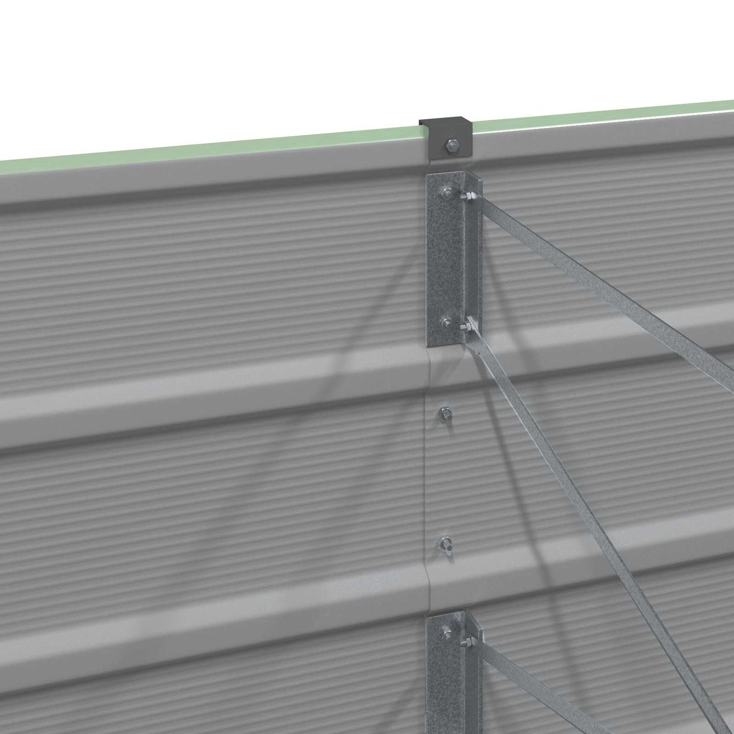 Planteringskärl Grön 600 x 80 x 45 cm Stål