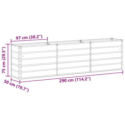 Planteringskärl Pastellgrön 480 x 50 x 45 cm Galvaniserat Stål