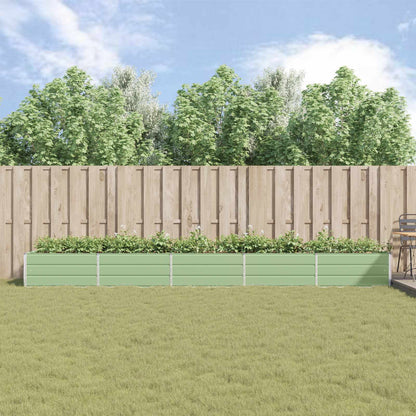 Planteringskärl Pastellgrön 195 x 100 x 45 cm Galvaniserat Stål