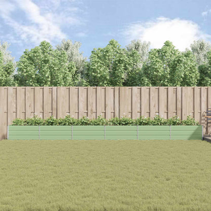 Planteringskärl Pastellgrön 195 x 100 x 45 cm Galvaniserat Stål