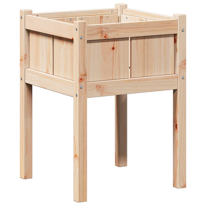 Trädgårdsplanterare Natur 50 x 50 x 70 cm Massiv furu