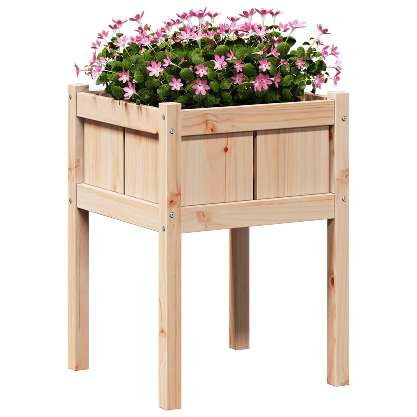 Trädgårdsplanterare Natur 50 x 50 x 70 cm Massiv furu