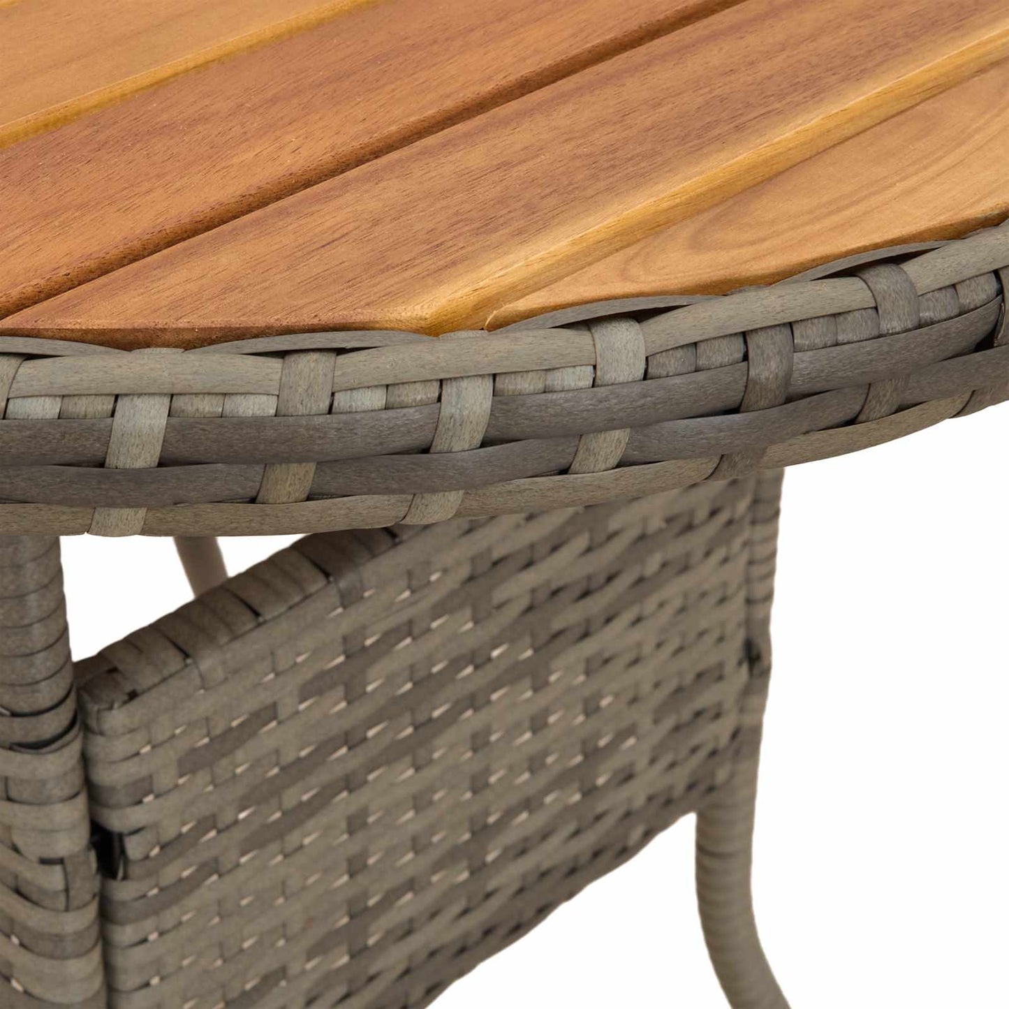 Middagsbord Grå och Akacia 70 x 70 x 73 cm Massivt Akaciaträ