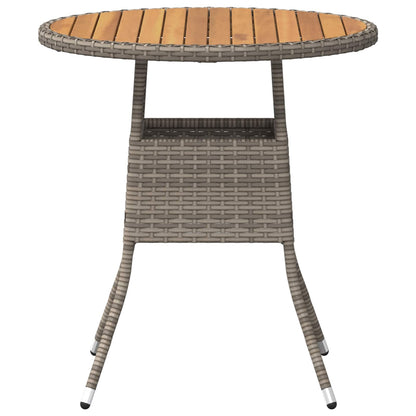 Middagsbord Grå och Akacia 70 x 70 x 73 cm Massivt Akaciaträ