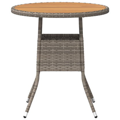 Middagsbord Grå och Akacia 70 x 70 x 73 cm Massivt Akaciaträ