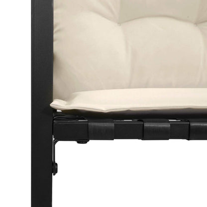 Utemöbelset med kudde 3 pcs Kräm