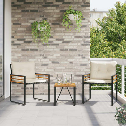 Utemöbelset med kudde 3 pcs Kräm