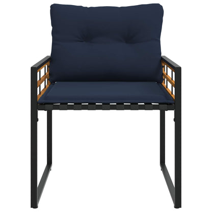 Utemöbelset med kudde 3 pcs Marinblå