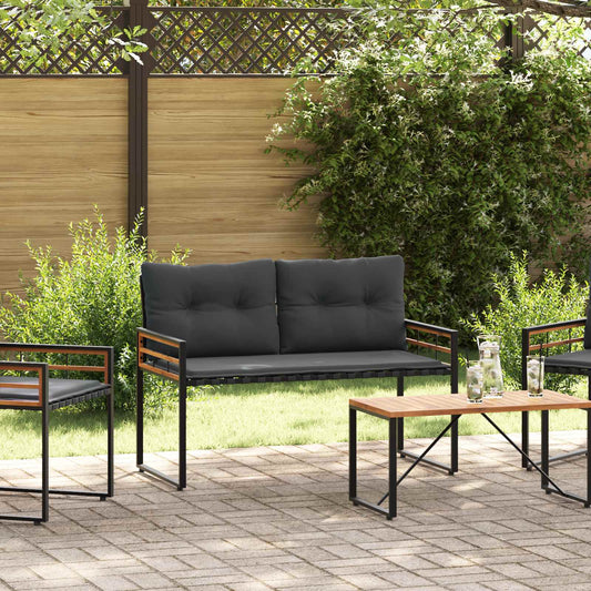 Trälagerssoffa med kudde Enfärgad Dim grå 114 x 55 x 77 cm