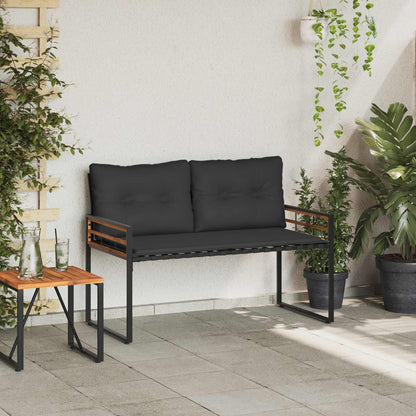 Trälagerssoffa med kudde Enfärgad Dim grå 114 x 55 x 77 cm