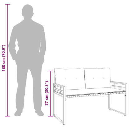 Trälagerssoffa med kudde Enfärgad Marinblå 114 x 55 x 77 cm