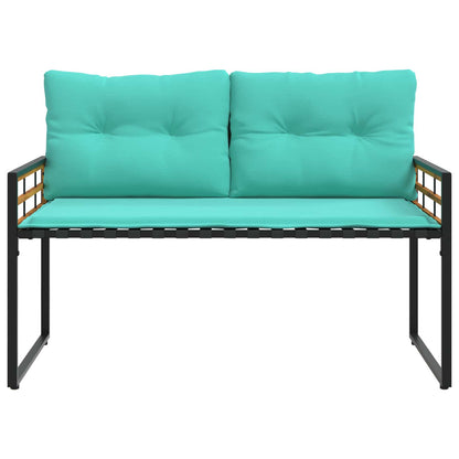 Trälagerssoffa med kudde Enfärgad Turkos 114 x 55 x 77 cm