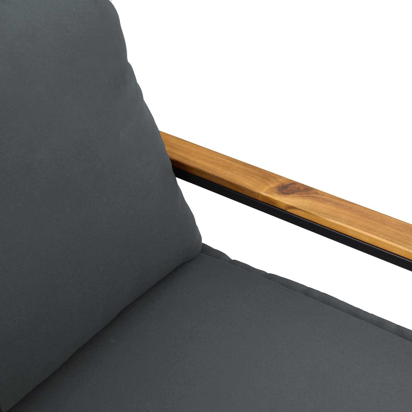 bänk med kudde Grå och mörkgrå 115 x 65 x 72 cm Rotting