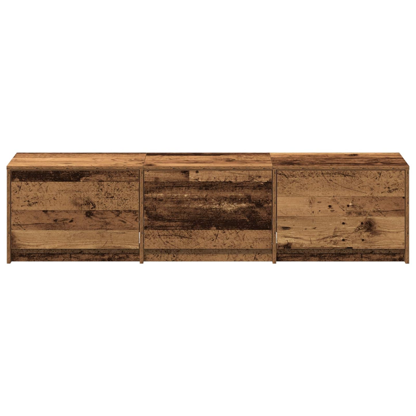 TV-skåp med led Gammalt trä 165 x 34 x 40 cm Konstruerat trä