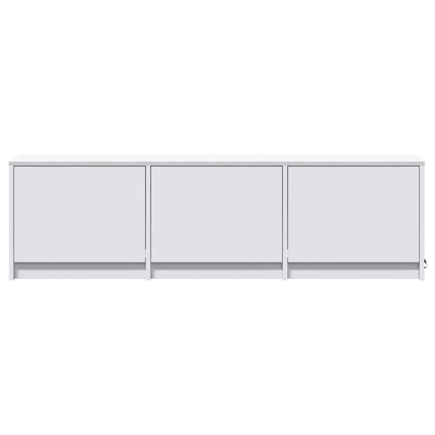 TV-skåp med led med låda Vit 140 x 34 x 40 cm Konstruerat trä