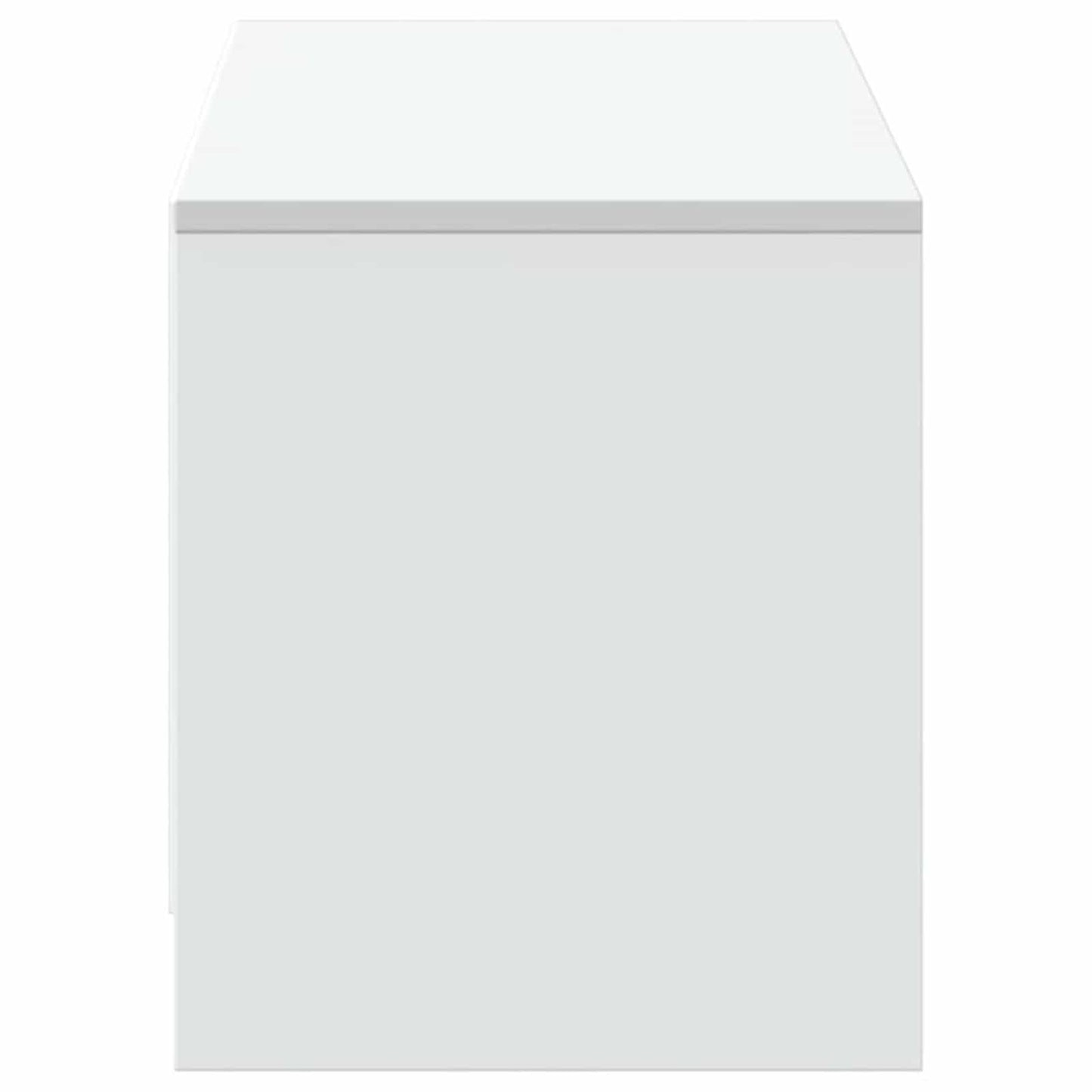 TV-skåp med led med låda Vit 140 x 34 x 40 cm Konstruerat trä