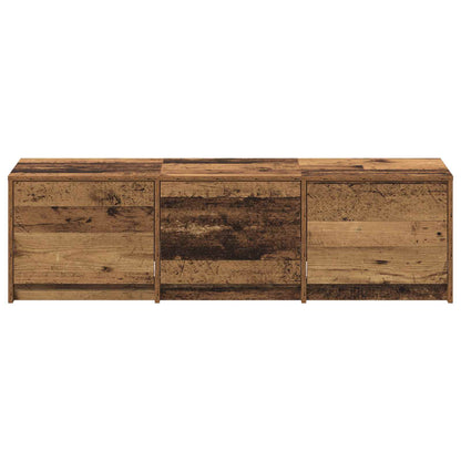TV-skåp med led Gammalt trä 140 x 34 x 40 cm Konstruerat trä