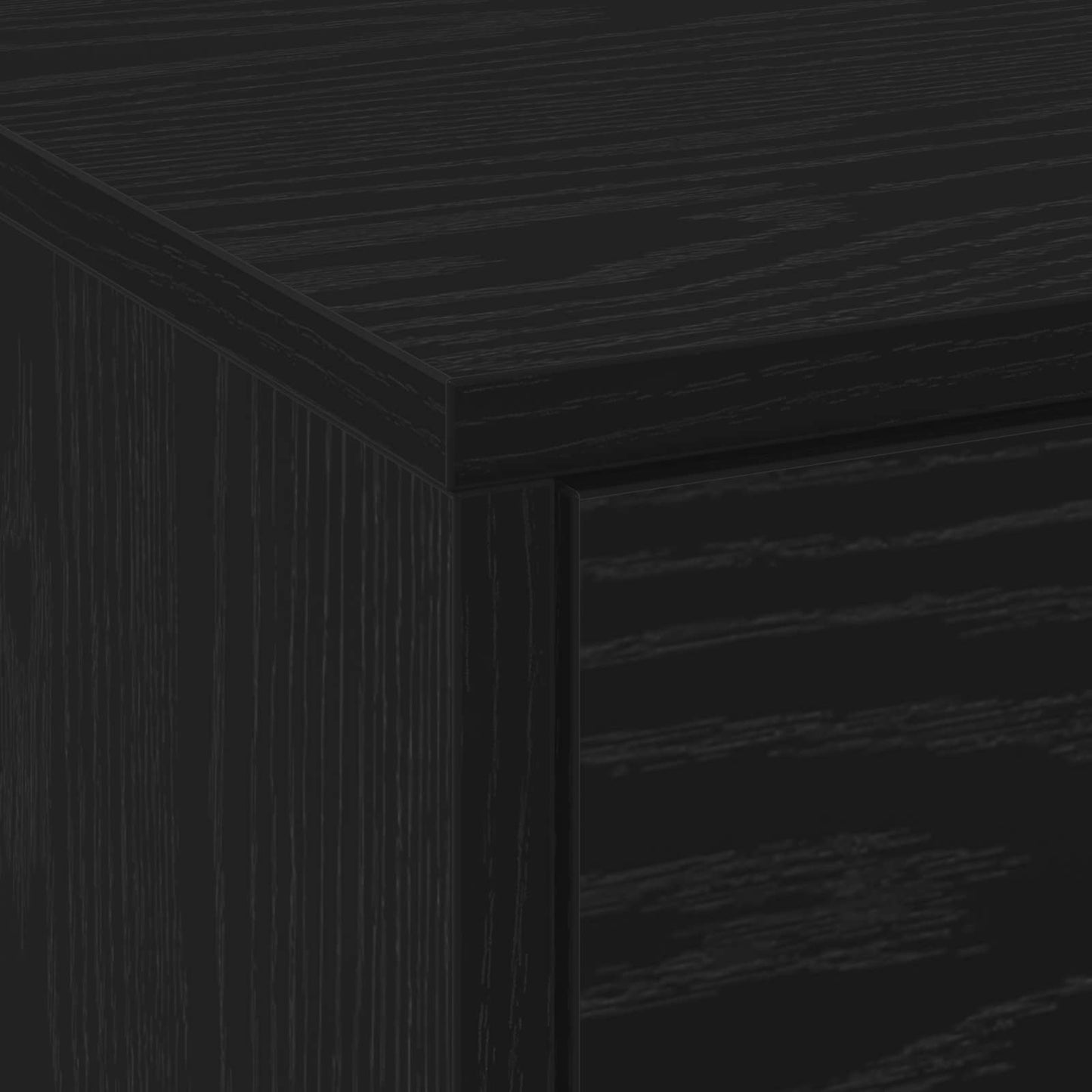 TV-skåp med led Svart Ek 140 x 34 x 40 cm Konstruerat trä