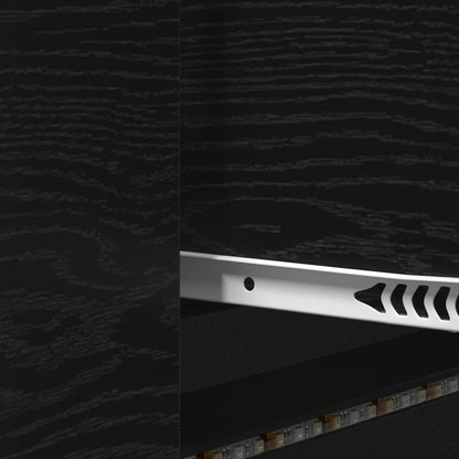 TV-skåp med led Svart Ek 140 x 34 x 40 cm Konstruerat trä