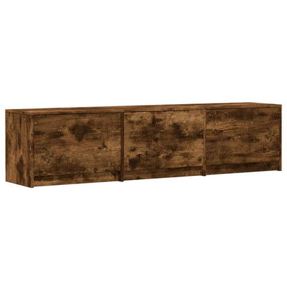 TV-skåp med led Rökt ek 165 x 34 x 40 cm Konstruerat trä