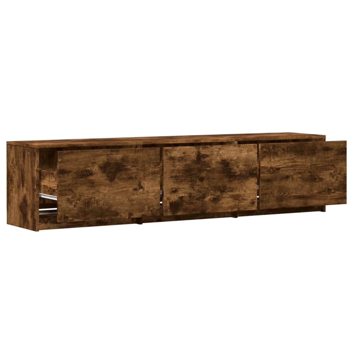 TV-skåp med led Rökt ek 165 x 34 x 40 cm Konstruerat trä