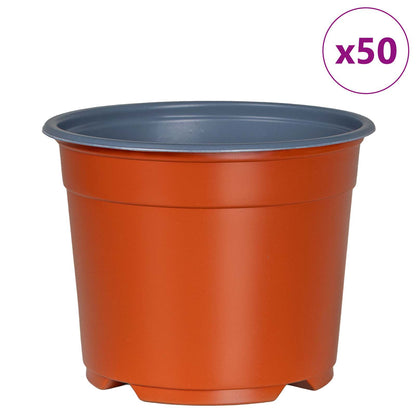 Rund Blomkruka 50 pcs Terracotta Ø 10 x 8 cm Plast